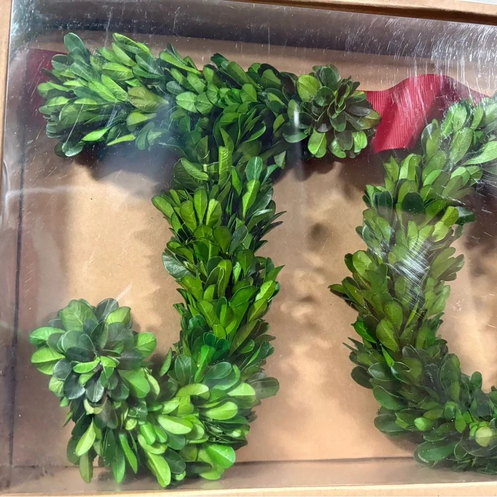 Holiday Boxwood “JOY” Banner garland - Smith & Hawken